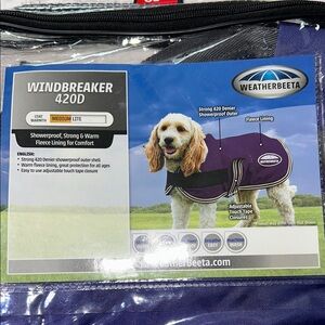Windbreaker 420D Windbreaker Dog Coat - Blue 26”